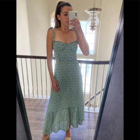 Reformation Dresses & Skirts - Reformation Nikita Green Floral Sz 6